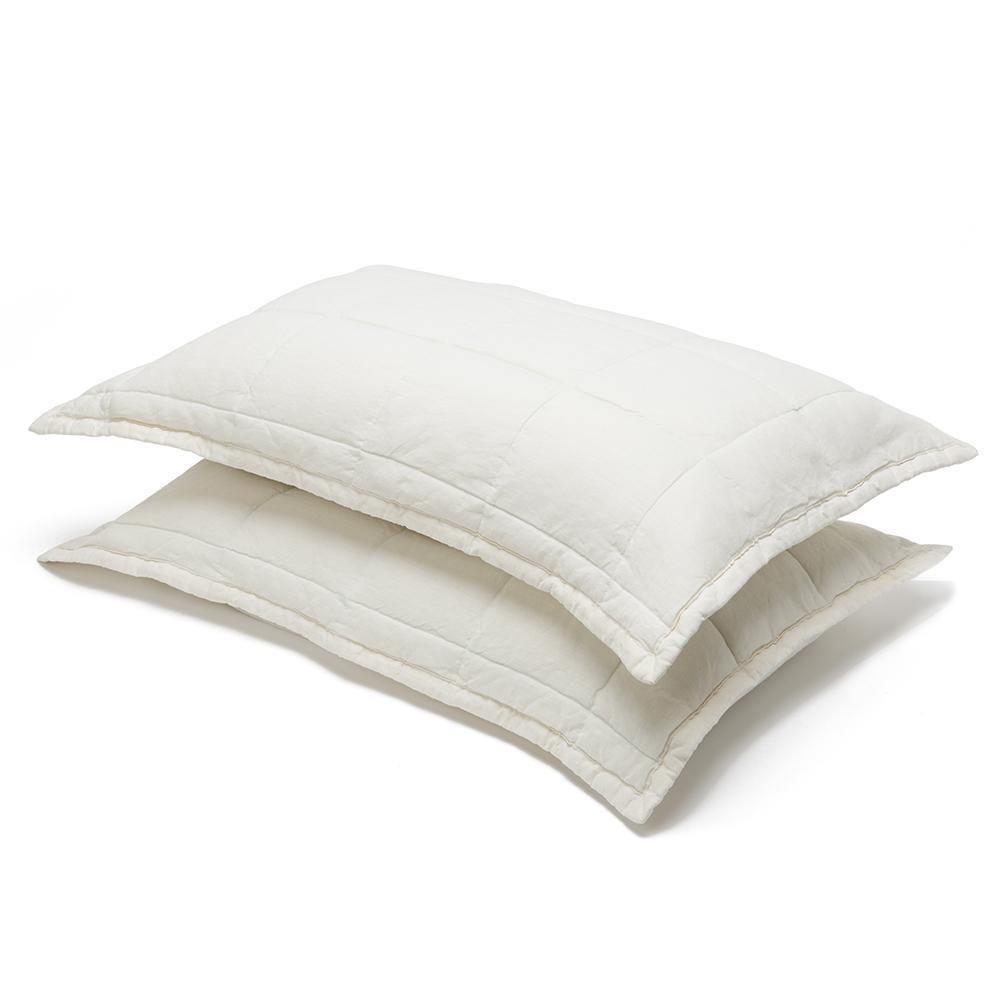 Organic Linen and Cotton Quilted Shams - endlessbay