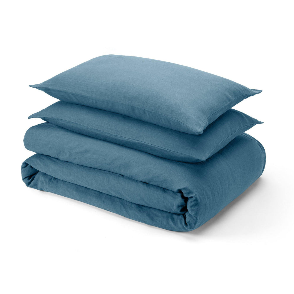 Essential Linen Sheet Set Aruba Blue 