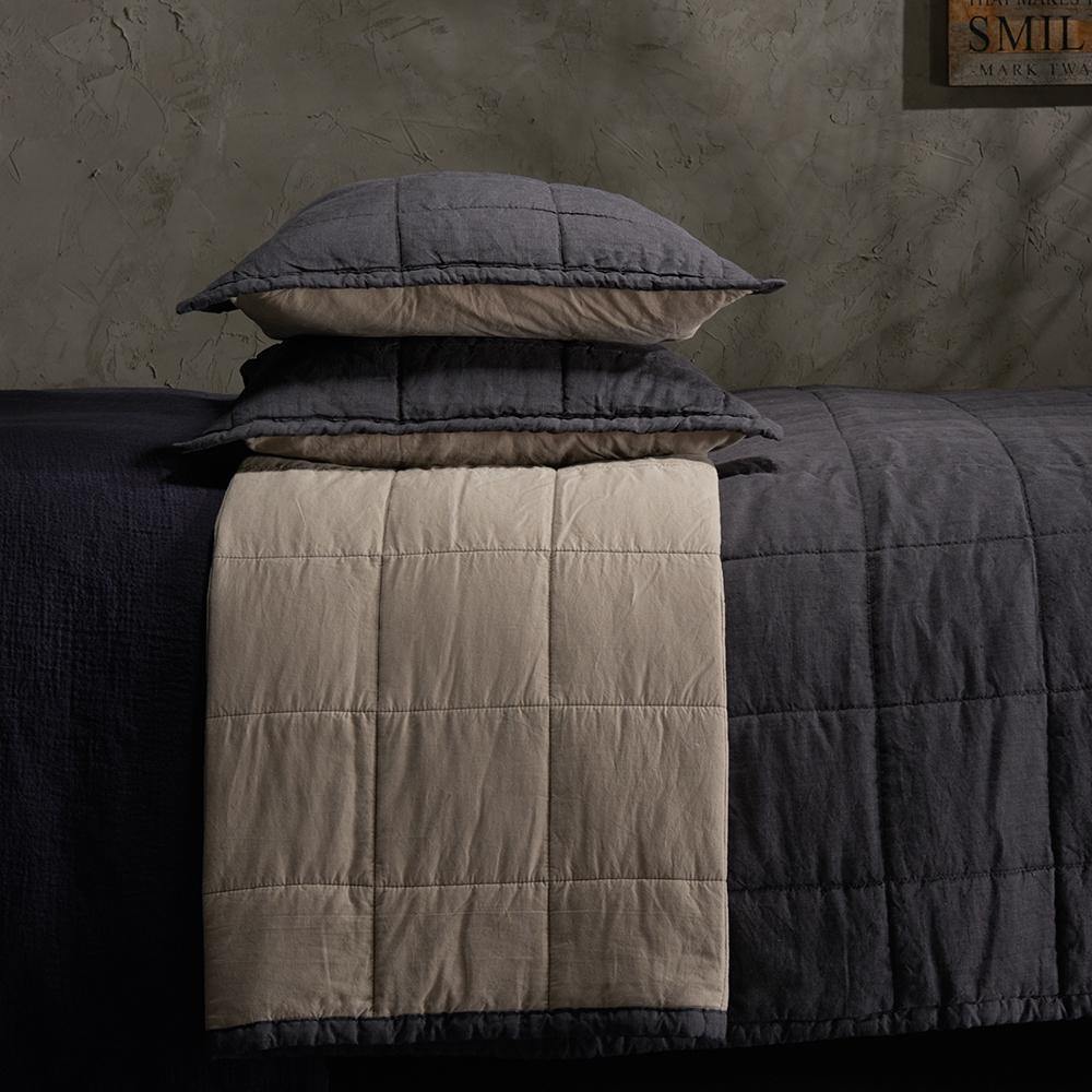 Organic Linen and Cotton Quilted Shams - endlessbay